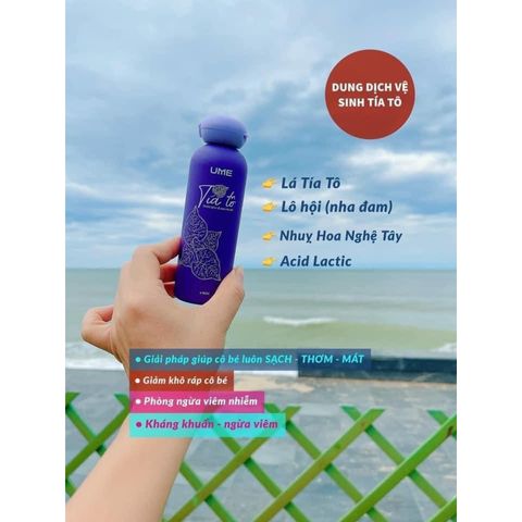 Dung Dịch Vệ Sinh Phụ Nữ Tía Tô UME Ngọc Trinh 150ml - Kháng Khuẩn, Khử Mùi, Dưỡng Ẩm, Làm Hồng Vùng Kín tự nhiên