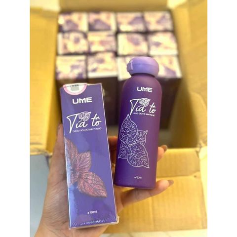 Dung Dịch Vệ Sinh Phụ Nữ Tía Tô UME Ngọc Trinh 150ml - Kháng Khuẩn, Khử Mùi, Dưỡng Ẩm, Làm Hồng Vùng Kín tự nhiên