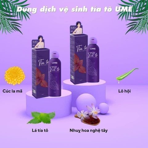 Dung Dịch Vệ Sinh Phụ Nữ Tía Tô UME Ngọc Trinh 150ml - Kháng Khuẩn, Khử Mùi, Dưỡng Ẩm, Làm Hồng Vùng Kín tự nhiên