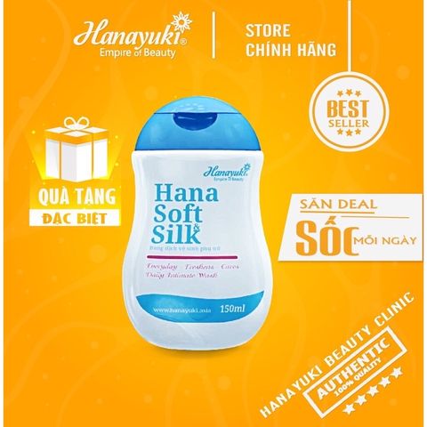 Dung Dịch Vệ Sinh Phụ Nữ Hana Soft Silk Hồng Thơm - Kháng Khuẩn, Chiết Xuất Thiên Nhiên, Duy Trì pH An Toàn, Dưỡng Ẩm Vùng Nhạy Cảm