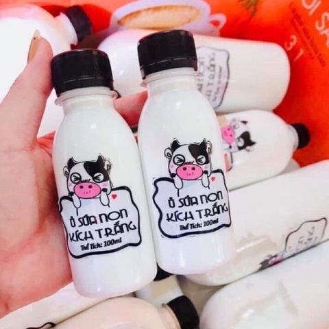 Ủ Kích Trắng Sữa Bò Non 100ml - Dưỡng Da, Bật Tone, Thay Thế Sữa Tắm, Làm Sáng Da an toàn cho vết thương