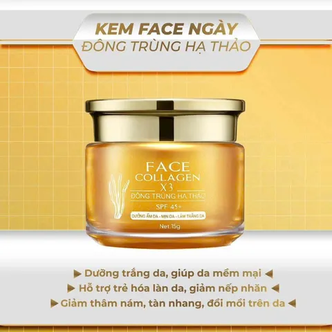Kem Face Ngày Đông Trùng Hạ Thảo X3 - Chính Hãng Mỹ Phẩm Đông Anh - Dưỡng Da Tươi Trẻ, 15g