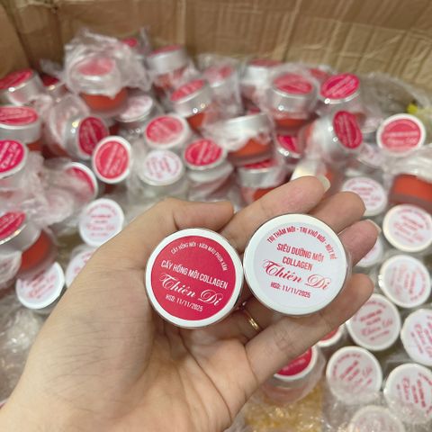 Combo Dưỡng Môi Collagen Thiên Di - Giảm Thâm, Cấy Hồng Tự Nhiên, Môi Mịn Màng Sau Phun Xăm, Dưỡng Hồng Môi Hiệu Quả