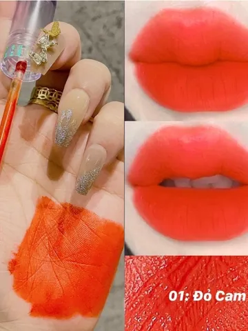 Son Kem Lì Đỏ Cam Chống Trôi Dưỡng Môi Mềm Mịn An Toàn Cho Mẹ Bầu - Chất Son Velvet Không Chì, Lâu Trôi, Siêu Mịn