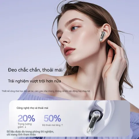 Tai nghe Bluetooth TWS không dây - Tai nghe thể thao di động với giảm tiếng ồn thông minh ENC, âm thanh HiFi, pin lớn 200mAh