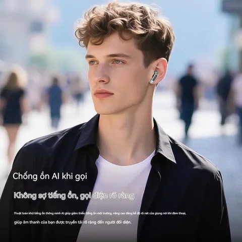 Tai nghe Bluetooth TWS không dây - Tai nghe thể thao di động với giảm tiếng ồn thông minh ENC, âm thanh HiFi, pin lớn 200mAh