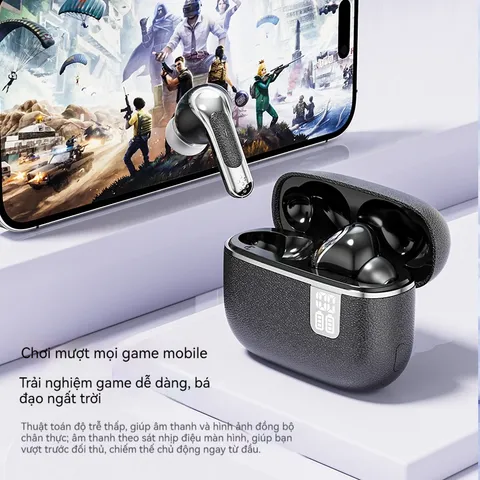 Tai nghe Bluetooth TWS không dây - Tai nghe thể thao di động với giảm tiếng ồn thông minh ENC, âm thanh HiFi, pin lớn 200mAh
