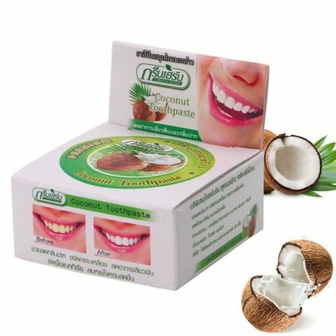 Bột Tẩy Trắng Răng Green Herb Thái Lan 25g - Gel Tẩy Trắng Nhanh Chóng, Hơi Thở Thơm Mát, Không Đau Răng