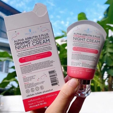 Kem Dưỡng Trắng Giảm Thâm Nách Precious Skin Alpha Arbutin 50g - Kem Dưỡng Da Organic Chính Hãng Thái Lan Giúp Làm Sáng Và Khử Mùi Hôi