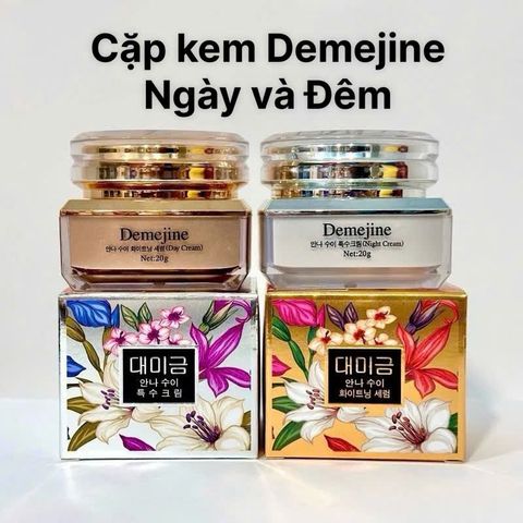 Cặp Kem Ngày và Đêm Demejine Hàn Quốc - Làm Sáng Da, Mờ Nếp Nhăn, Giảm Thâm, Chống Lão Hóa Da Hiệu Quả