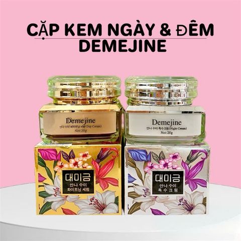 Cặp Kem Ngày và Đêm Demejine Hàn Quốc - Làm Sáng Da, Mờ Nếp Nhăn, Giảm Thâm, Chống Lão Hóa Da Hiệu Quả