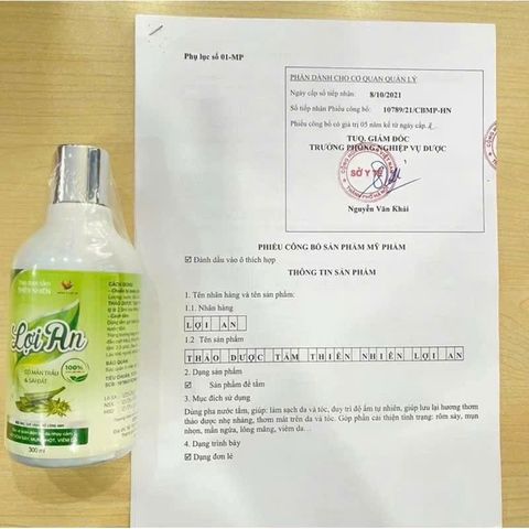 Sữa Tắm Gội Thảo Dược Lợi An 300ml Dành Cho Bé - An Toàn, Chống Hăm, Diệt Khuẩn, Giúp Da Mềm Mại, Thơm Mát