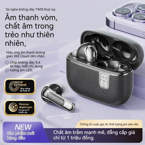 Tai Nghe Bluetooth Không Dây TWS Thể Thao - Giảm Tiếng Ồn Thông Minh ENC, Âm Thanh Vòm HIFI, Kết Nối Nhanh, Hộp Sạc Chống Nước