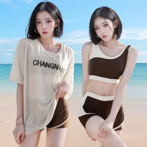 Bộ Đồ Bơi Ba Mảnh Nữ Thời Trang Thể Thao Quyến Rũ - Bikini Phong Cách Tươi Trẻ Thoải Mái Cho Mùa Hè