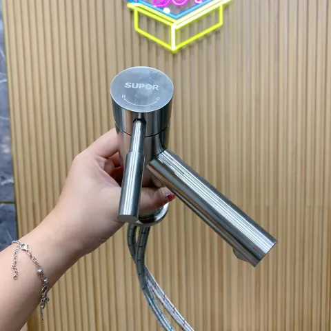 Vòi chậu rửa mặt inox SUPOR 210194-03-LS - Chống gỉ sét, không chứa chì, van đệm gốm sứ cao cấp, thiết bị vệ sinh an toàn và tiết kiệm nước