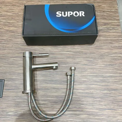 Vòi chậu rửa mặt inox SUPOR 210194-03-LS - Chống gỉ sét, không chứa chì, van đệm gốm sứ cao cấp, thiết bị vệ sinh an toàn và tiết kiệm nước