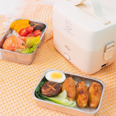 Hộp Cơm Điện Bear 1.2L LB-4H12C - Dụng Cụ Nấu Ăn Tiện Lợi Giữ Nóng Với Thiết Kế Gọn Nhẹ 2 Tầng Rời, An Toàn Thực Phẩm, Dễ Vệ Sinh