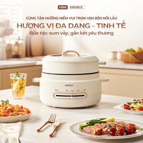 Nồi Lẩu Điện Oidire 4L ODI07A - Thiết Bị Nhà Bếp Chất Lượng Cao, Chế Biến Món Lẩu Ngon Như Ngoài Hàng