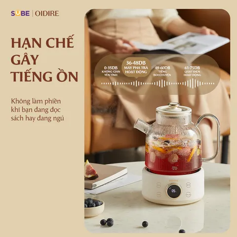 Máy Pha Trà Oidire ODI05A 1L - Thiết Bị Đun Nước Nhanh Chóng Với 8 Chức Năng Pha Trà, Nấu Chè, Hầm Thực Phẩm, Giữ Nhiệt Lên Đến 12 Giờ
