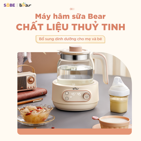 Máy Hâm Sữa Tiệt Trùng Bear WW-4H12M - Đun Nước Và Hâm Sữa An Toàn Cho Mẹ Và Bé - 9 Chức Năng Tiện Lợi