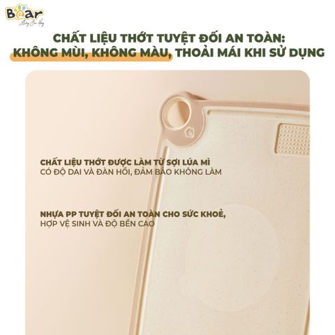 Thớt Bear Cao Cấp Kháng Khuẩn - An Toàn, Thông Minh, Hai Mặt Chế Biến Thực Phẩm - Dụng Cụ Bếp Thời Trang CX-E0023 (Size S)