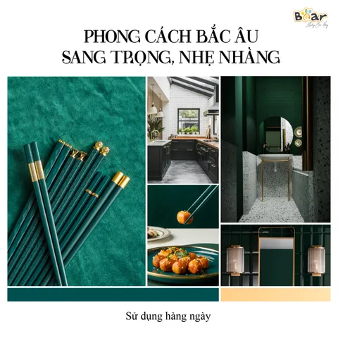 Bộ Đũa Nhựa BEAR Kháng Khuẩn 6 Đôi, Chất Liệu An Toàn, Thiết Kế Sang Trọng, Phủ Nano Bạc Chống Trơn Trượt, CX-E0102