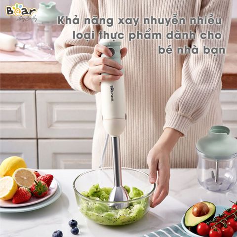 Máy Xay Đa Năng BEAR JBQ-B50E1 - Xay Ăn Dặm, Cháo, Tỏi Ớt, Đánh Trứng, Inox 304, Công Suất 500W, Tiện Lợi, Tháo Rời Dễ Vệ Sinh