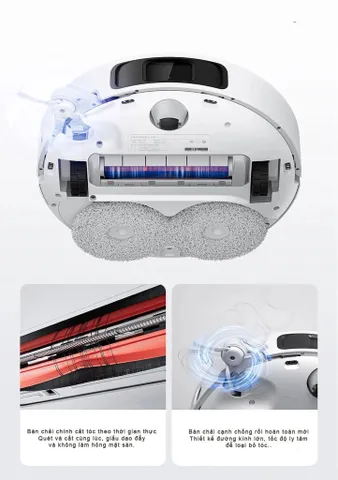Robot Hút Bụi Lau Nhà Xiaomi M40 - Lực Hút 12.000 Pa, Tự Đổ Rác & Giặt Khăn Nhiệt 70 Độ, Công Nghệ Làm Sạch Thông Minh, Giải Phóng Thời Gian Dọn Dẹp