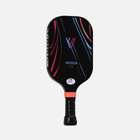 Bộ 2 Vợt Pickle Ball VKOKSA C-2 - Chính Hãng Mỹ, Kèm 4 Bóng & Túi Đựng, USA Pickleball Approved, Chất Liệu Carbon T300, Fiberglass