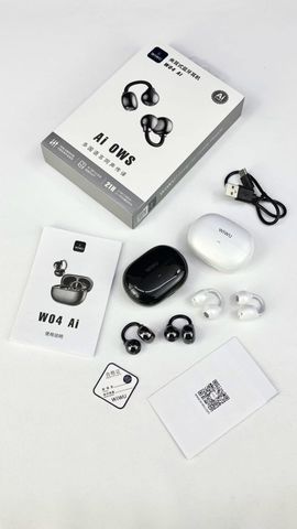Tai Nghe Phiên Dịch WiWU W04 AI OWS - Bluetooth 5.3, Thời Gian Thực, Thiết Kế Nhẹ, Chống Rơi, Đa Ngôn Ngữ - Giải Pháp Dịch Nhanh Tiện Lợi
