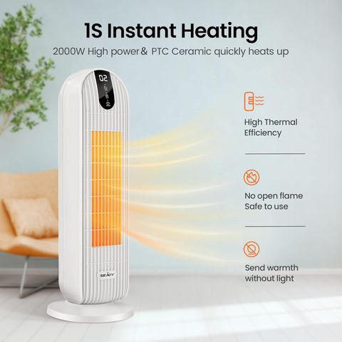 Máy Sưởi Gốm Dạng Đứng SEJOY DNQ-C20H5 – Giải Pháp Giữ Ấm An Toàn Cho Gia Đình Mùa Đông