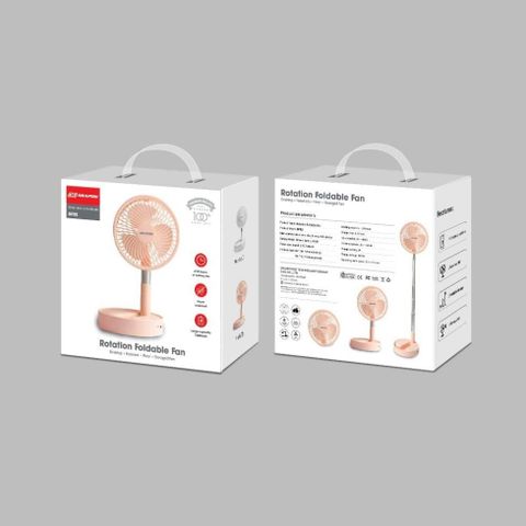 Quạt Tích Điện Thông Minh Drapow DF02 - Gấp Gọn, 3 Chế Độ Gió, Thích Hợp Văn Phòng & Đi Cắm Trại, Thời Gian Sử Dụng 4-10 Giờ