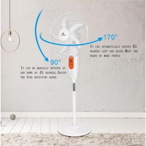 Quạt Cây Tích Điện 16 Inch Easy Power EP-3616 - Quạt Sạc Pin Đa Năng, Hàng Chính Hãng, Sử Dụng Với Năng Lượng Mặt Trời