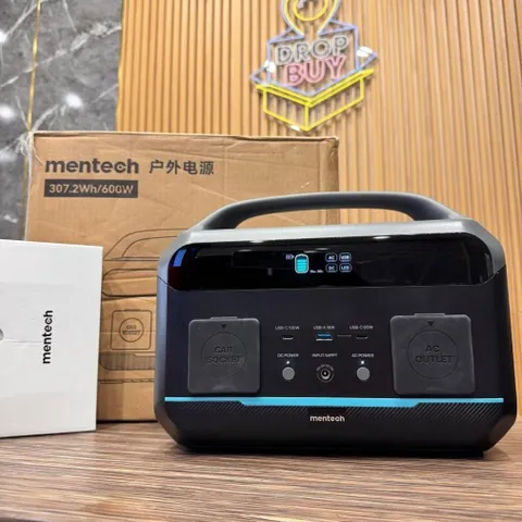Trạm Năng Lượng Di Động Mentech MT600 600W - Sạc Nhanh USB-C 100W, 220V, Thích hợp Du Lịch, Cắm Trại, Nguồn Dự Phòng