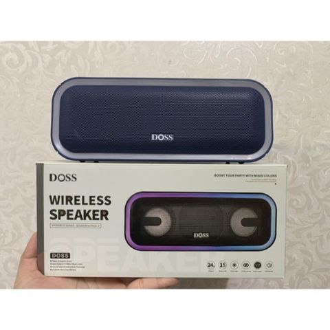 Loa Bluetooth DOSS BT-20 Chống Nước 24W với Đèn RGB Đa Màu Sắc - Âm Thanh Chất Lượng Cao và Thời Gian Chơi 15 Giờ