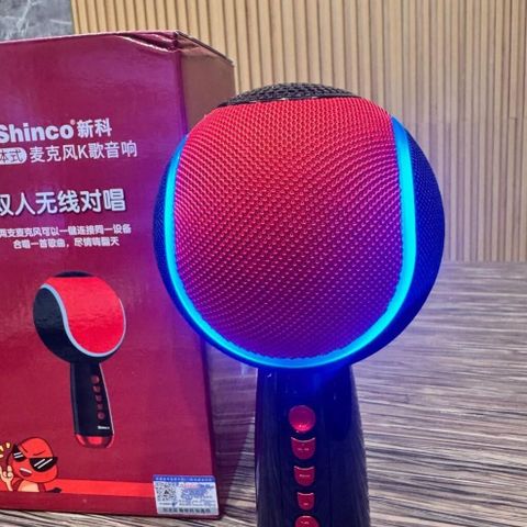 Micro Karaoke Bluetooth Shinco D32 - Micro Kiêm Loa, Hiệu Ứng LED RGB, Kết Nối Nhanh, Âm Thanh Chất Lượng Cao, Quà Tặng Tuyệt Vời