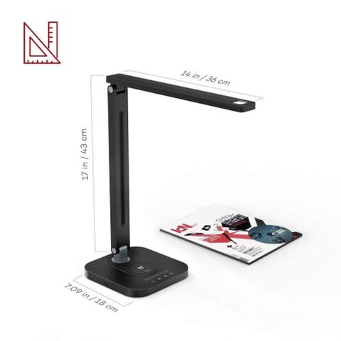 Đèn Bàn Chống Cận Kiêm Sạc Không Dây Taotronics TT-DL038 - Điều Chỉnh Ánh Sáng, Chế Độ Ngủ, Công Nghệ RAVPower Hyper Air