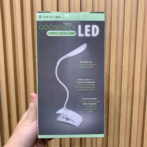 Đèn LED Kẹp Bàn Đọc Sách Gooseneck SSL-909-WT - Thiết Kế Tiện Lợi, Tiết Kiệm Năng Lượng, Sống Động Cho Không Gian Làm Việc, Học Tập