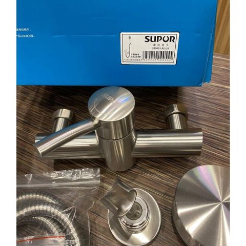 Bộ vòi hoa sen SUPOR 250803-02-LS - Inox 304 Tăng Áp, Chống Gỉ, Thiết Kế Hiện Đại - Dễ Dàng Vệ Sinh, Đảm Bảo An Toàn Sức Khỏe