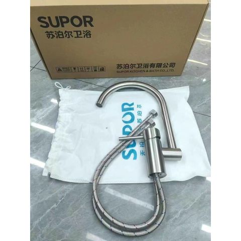 Vòi Rửa Bát Xoay 360 Độ SUPOR 250607-02 Inox 304 Có Nóng Lạnh - Thiết Kế Thông Minh, Bền Bỉ, An Toàn Cho Sức Khỏe