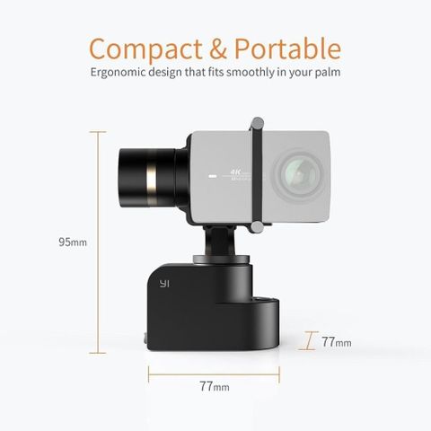 Gimbal Chống Rung 3 Trục Yi Handheld cho Camera Hành Động - Thiết Bị Ổn Định Video Chất Lượng Cao, Tương Thích với Yi 4K