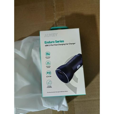 Tẩu Sạc Nhanh 48W AUKEY CC-Y48 Cho Xe Hơi - USB C PD 30W & QC 18W, Bảo Vệ Tối Ưu, Nhỏ Gọn, Sạc Tốc Độ Cao Cho Điện Thoại, Máy Tính Bảng