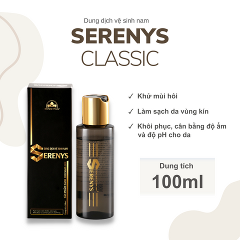 Bộ 5 Dung dịch vệ sinh Serenys Classic 100ml - Sạch thoáng hằng ngày cho phụ nữ - Giúp duy trì độ pH và ngăn ngừa vi khuẩn