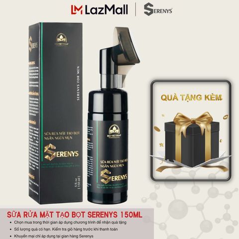 Sữa Rửa Mặt Tạo Bọt Serenys 150ml - Ngăn Ngừa Mụn, Làm Sạch Nhờn, Dưỡng Ẩm Da Mềm Mại, Phù Hợp Với Da Dầu, Da Mụn