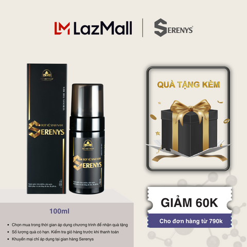 Gel Tắm & Khử Mùi Serenys Clear Clean 100ml - Sạch Sâu, Thoáng Mát, Hương Thơm Dễ Chịu Cho Nam Giới