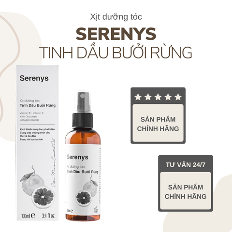 Tinh Dầu Vỏ Bưởi Dưỡng Tóc Serenys 100ml - Kích Thích Mọc Tóc, Ngừa Rụng Tóc, Tăng Cường Độ Bóng Mượt Tự Nhiên