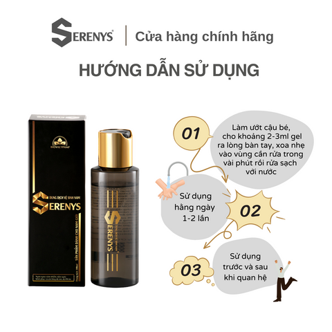 Bộ 3 Dung Dịch Vệ Sinh Nam Serenys 100ml - Sạch Mát, Dễ Chịu, Kháng Khuẩn, Dùng Hàng Ngày, Chăm Sóc Cá Nhân Tốt Nhất