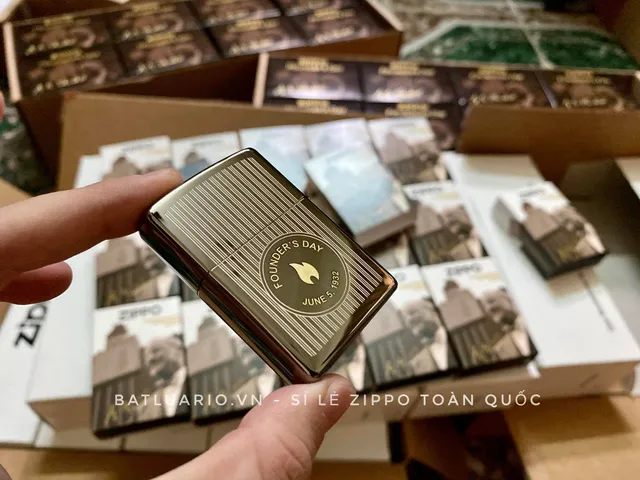 Bật Lửa Zippo 49629 Founder’s Day 2021 Black Ice - Phiên Bản Giới Hạn Kỷ Niệm Ngày Sinh Nhật George G. Blaisdell