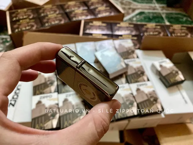 Bật Lửa Zippo 49629 Founder’s Day 2021 Black Ice - Phiên Bản Giới Hạn Kỷ Niệm Ngày Sinh Nhật George G. Blaisdell