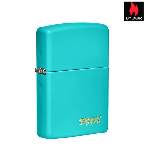 Bật Lửa Zippo 49454ZL Màu Xanh Ngọc Lam – Bật Lửa Chống Gió Logo Cổ Điển, Quà Tặng Từ Mỹ, Bảo Hành Trọn Đời